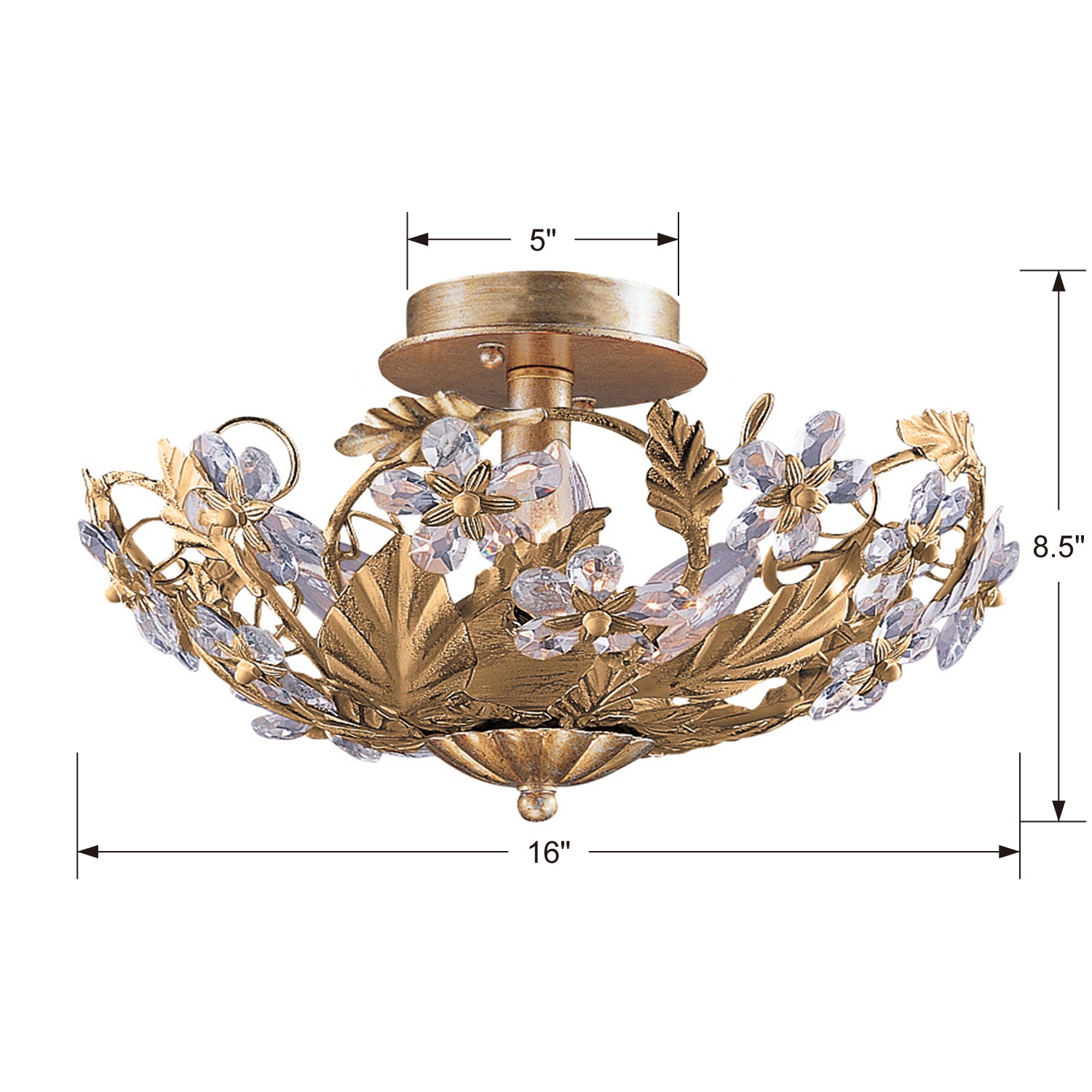 Crystorama Paris Market Semi Flush Ceiling Mount
