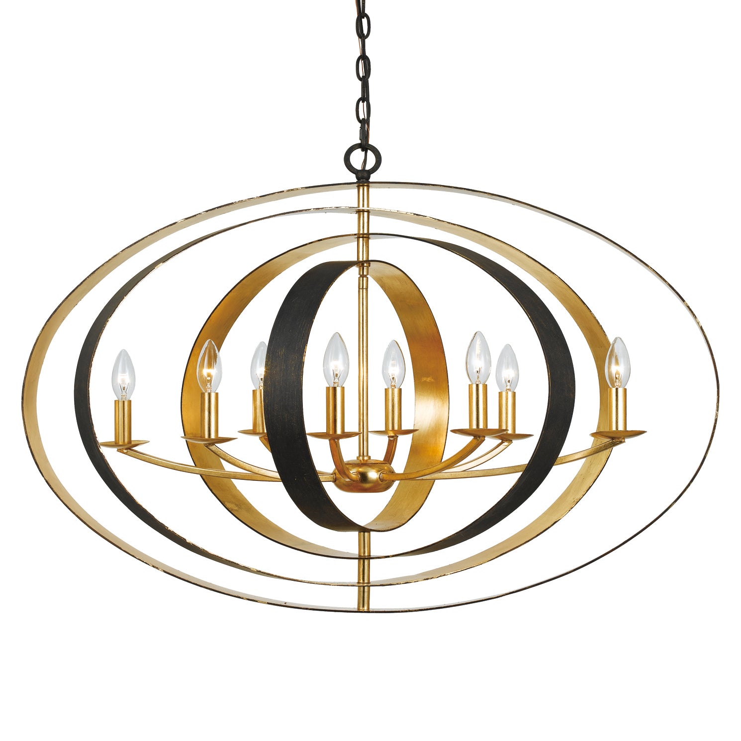 Crystorama Luna 8-Light Oval Chandelier