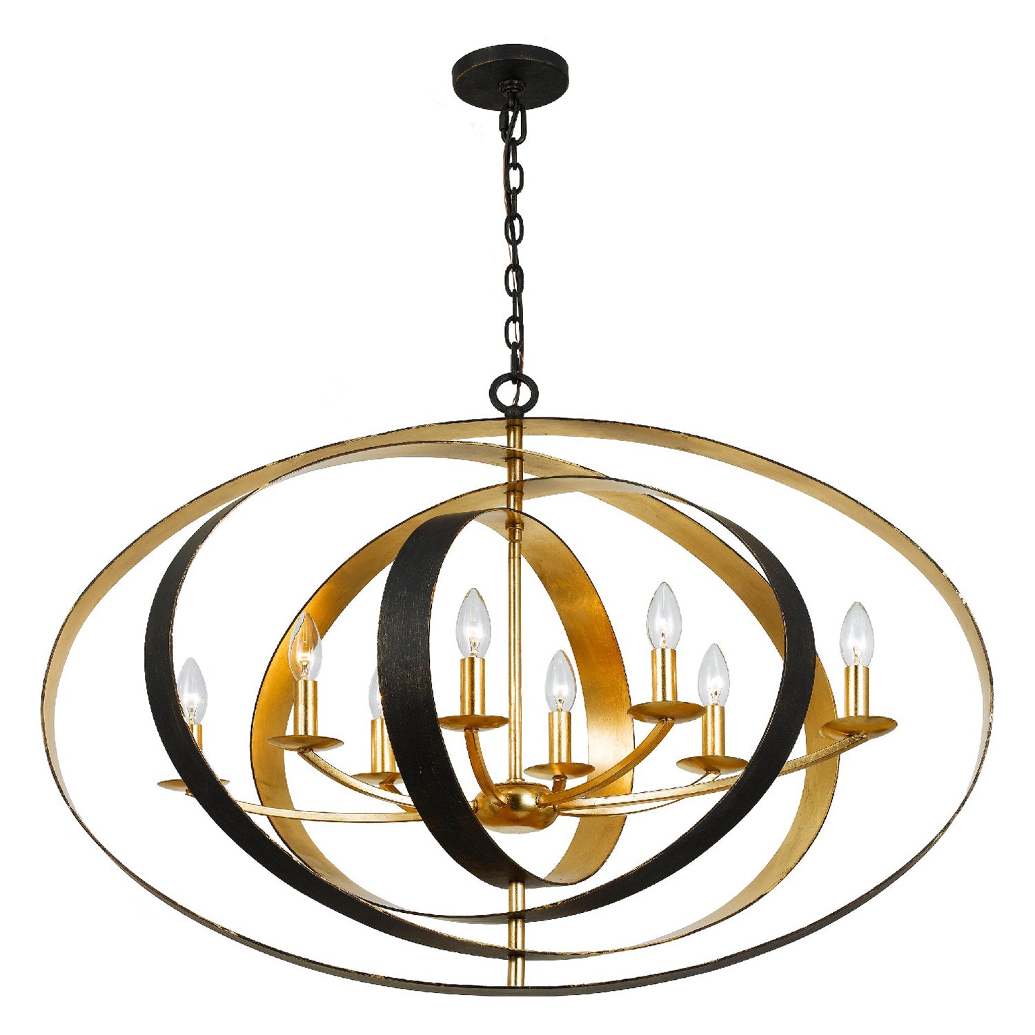 Crystorama Luna 8-Light Oval Chandelier