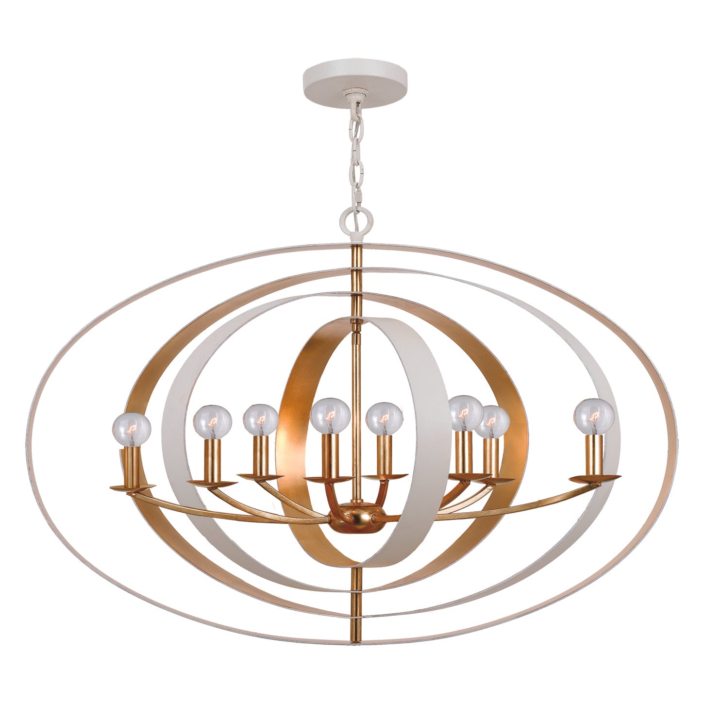 Crystorama Luna 8-Light Oval Chandelier