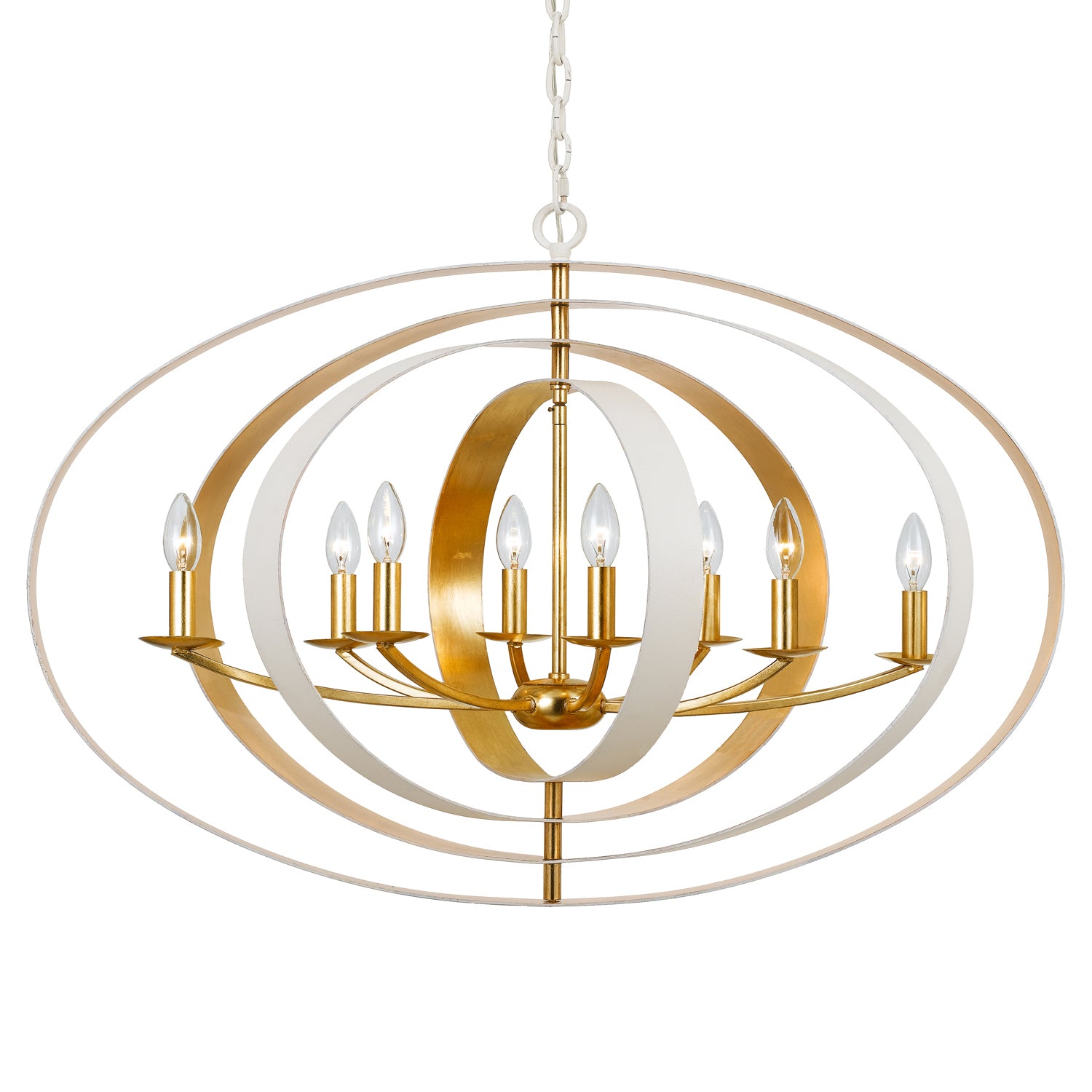 Crystorama Luna 8-Light Oval Chandelier