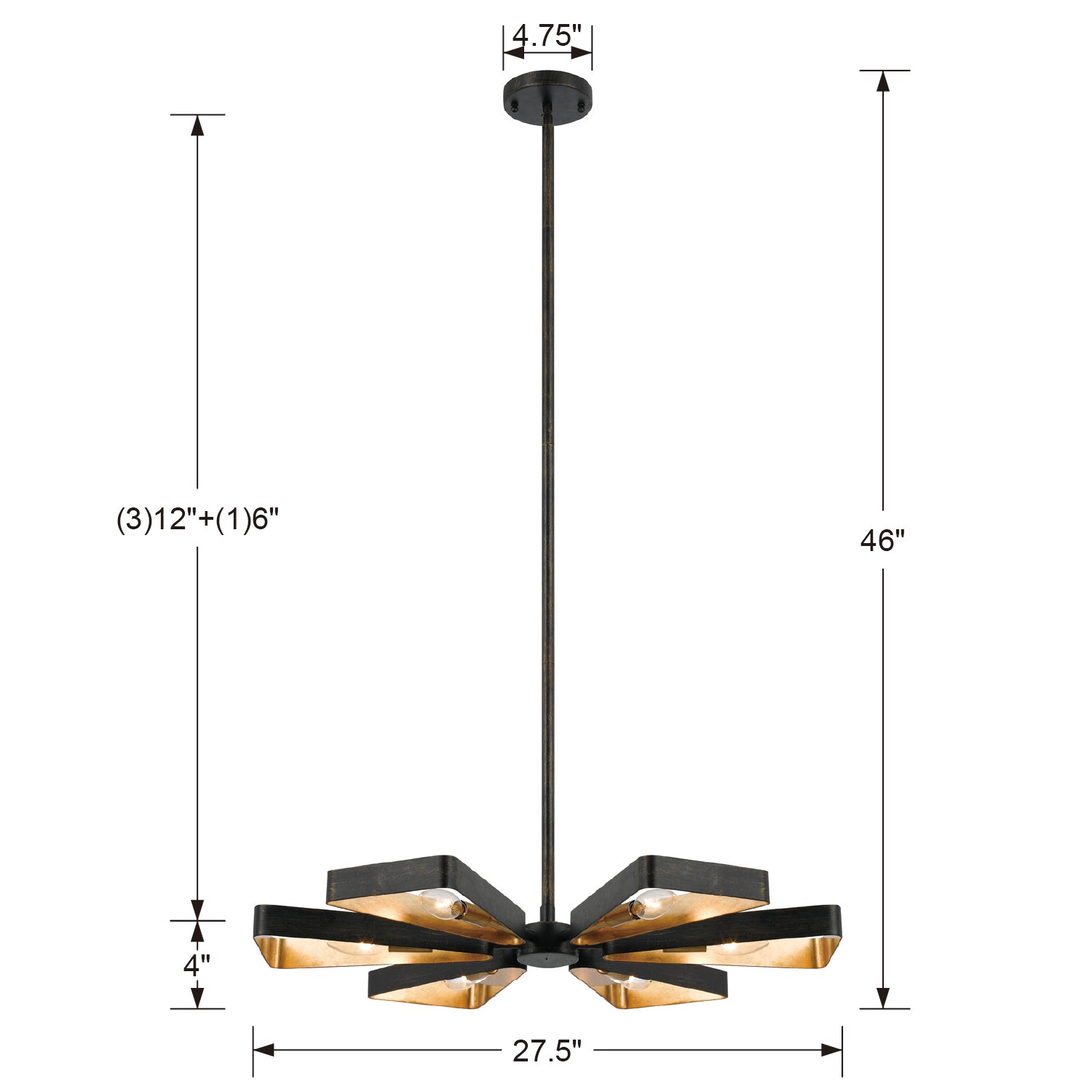 Crystorama Luna 593 6-Light Chandelier
