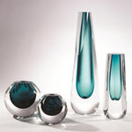 Global Views Pentagon Cut Glass Vase