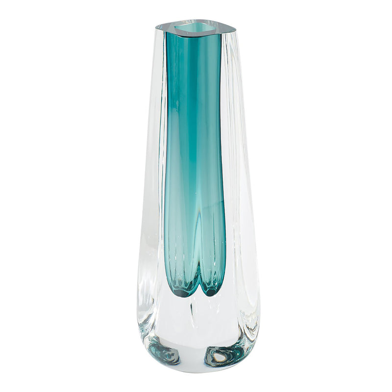 Global Views Square Cut Glass Vase