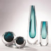 Global Views Triangle Cut Glass Vase
