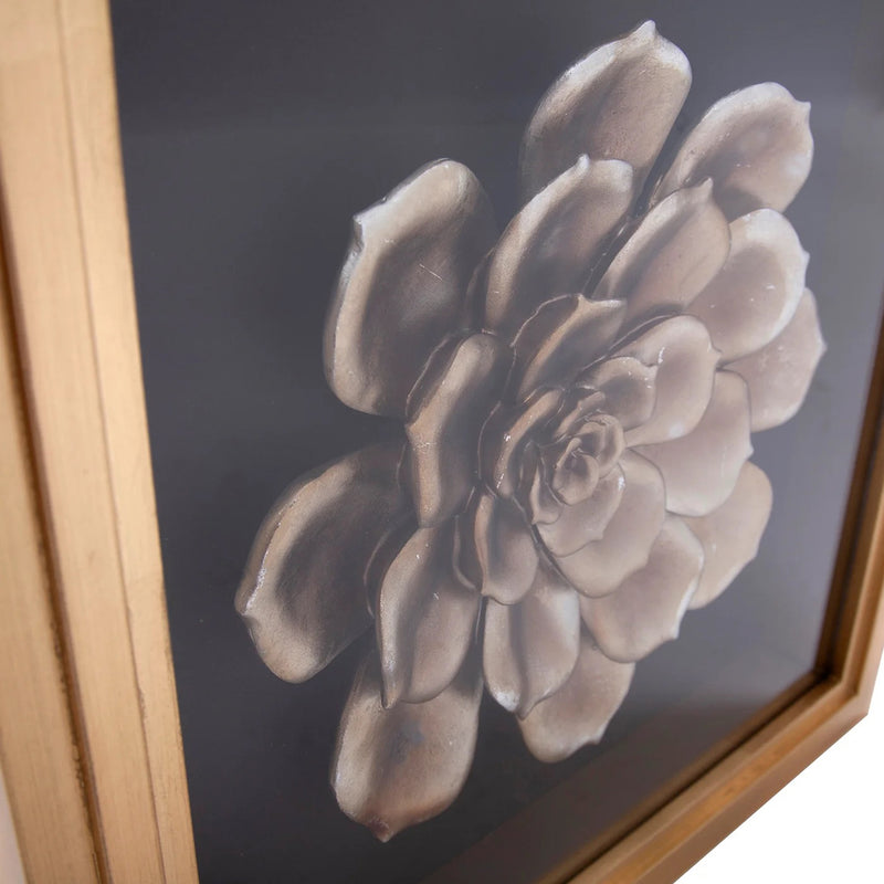 Flower Camellia Wood Framed Wall Art