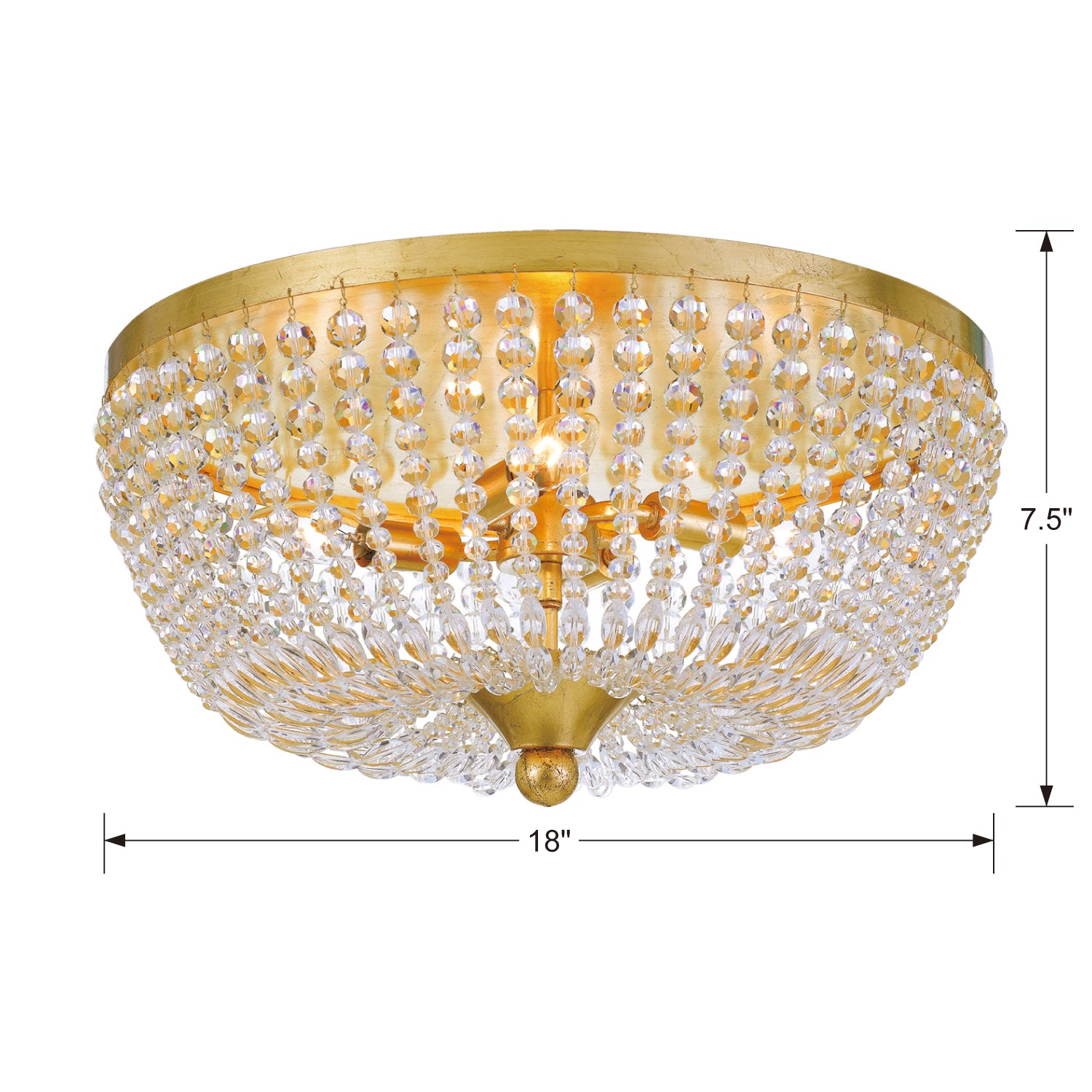 Crystorama Rylee 4-Light Flush Ceiling Mount