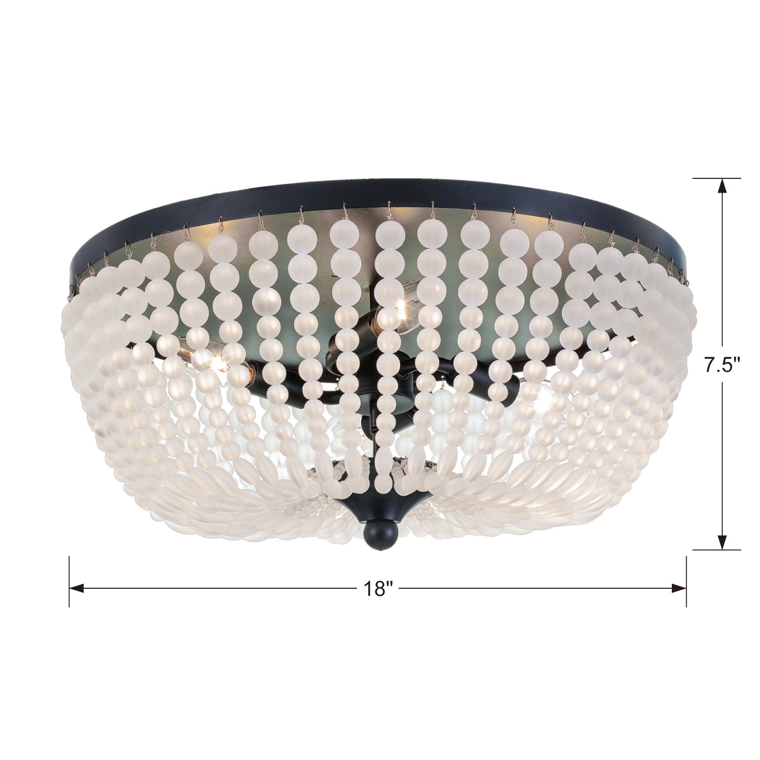 Crystorama Rylee 4-Light Flush Ceiling Mount