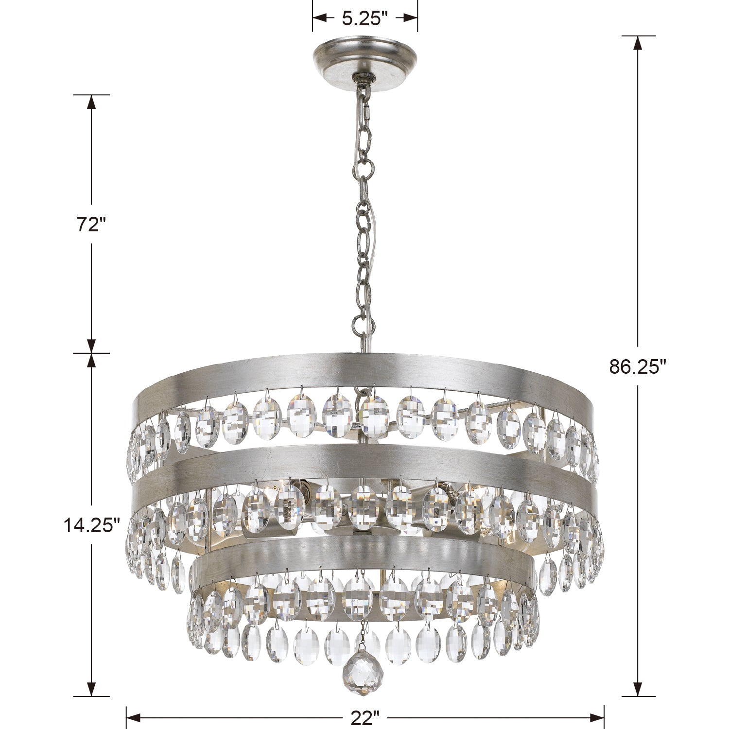 Crystorama Perla 5-Light Chandelier