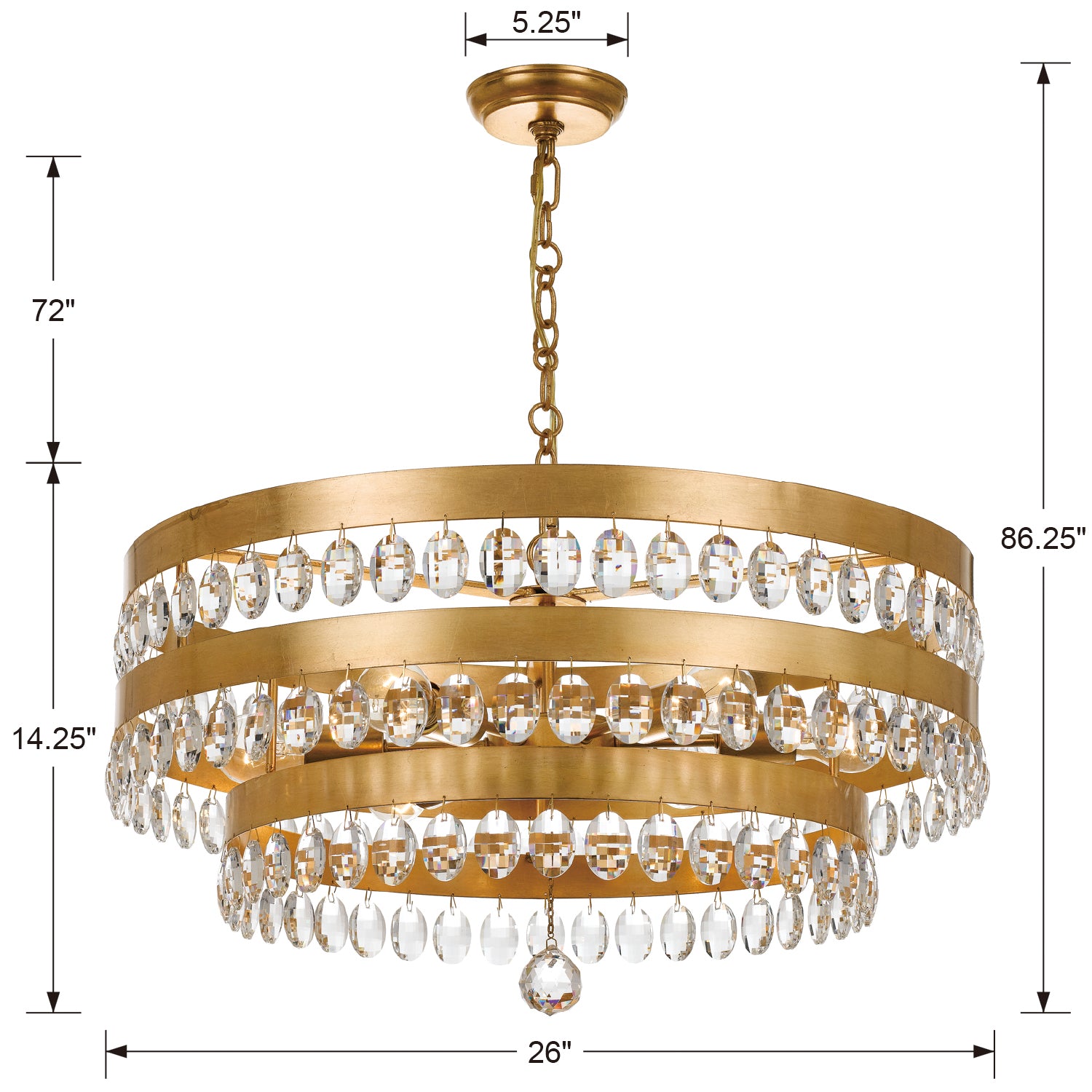 Crystorama Perla 6-Light Chandelier