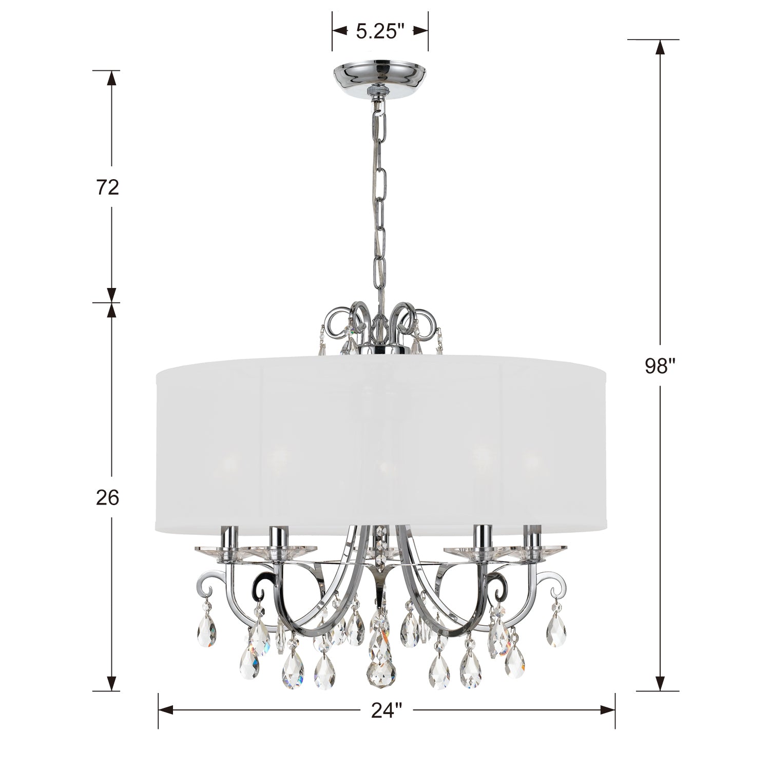 Crystorama Othello Shade 5-Light Chandelier