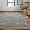 Feizy Beall Blue Brown Hand Knotted Rug