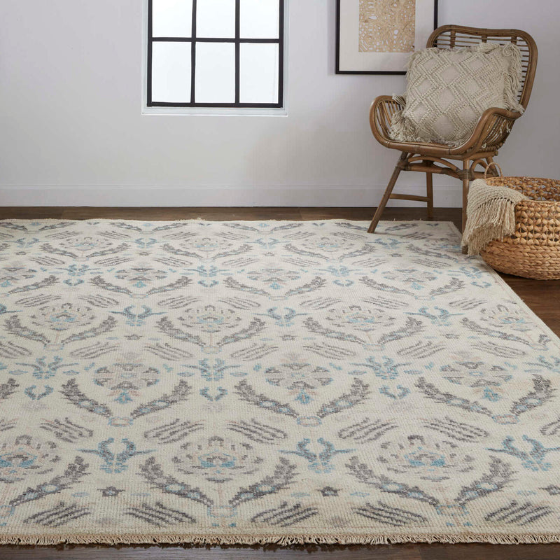 Feizy Beall Beige Hand Knotted Rug