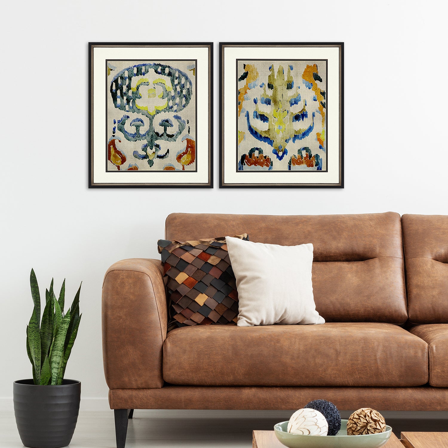 Zarris Bohemian Ikat I Framed Art Set of 2