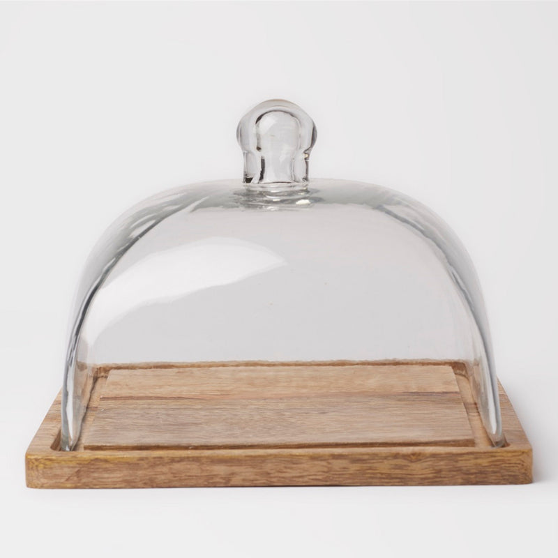 Cedar Glass & Wood Serving Plate