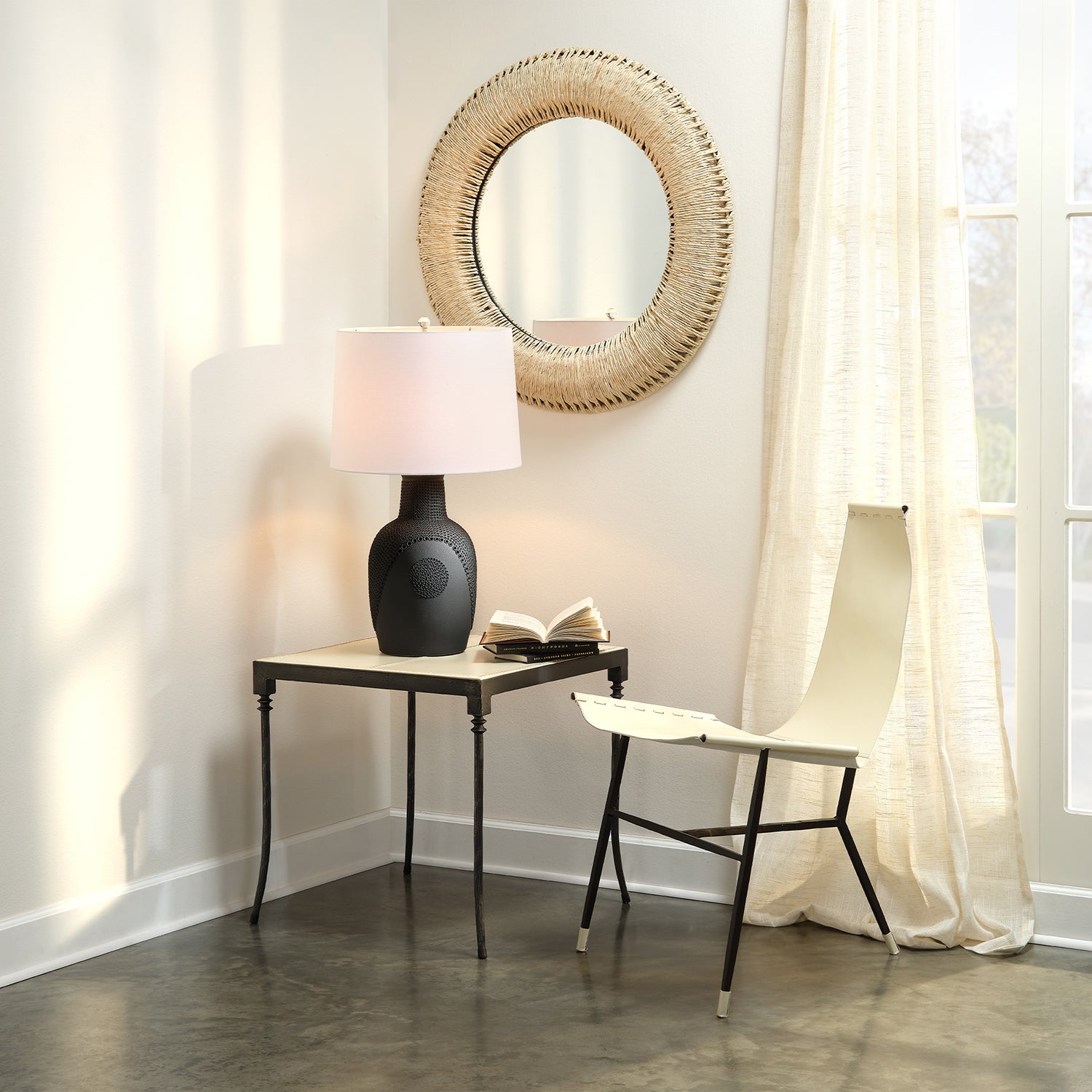 Jamie Young Hollis Round Wall Mirror