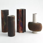 Global Views Rust Cylinder Raku Vase