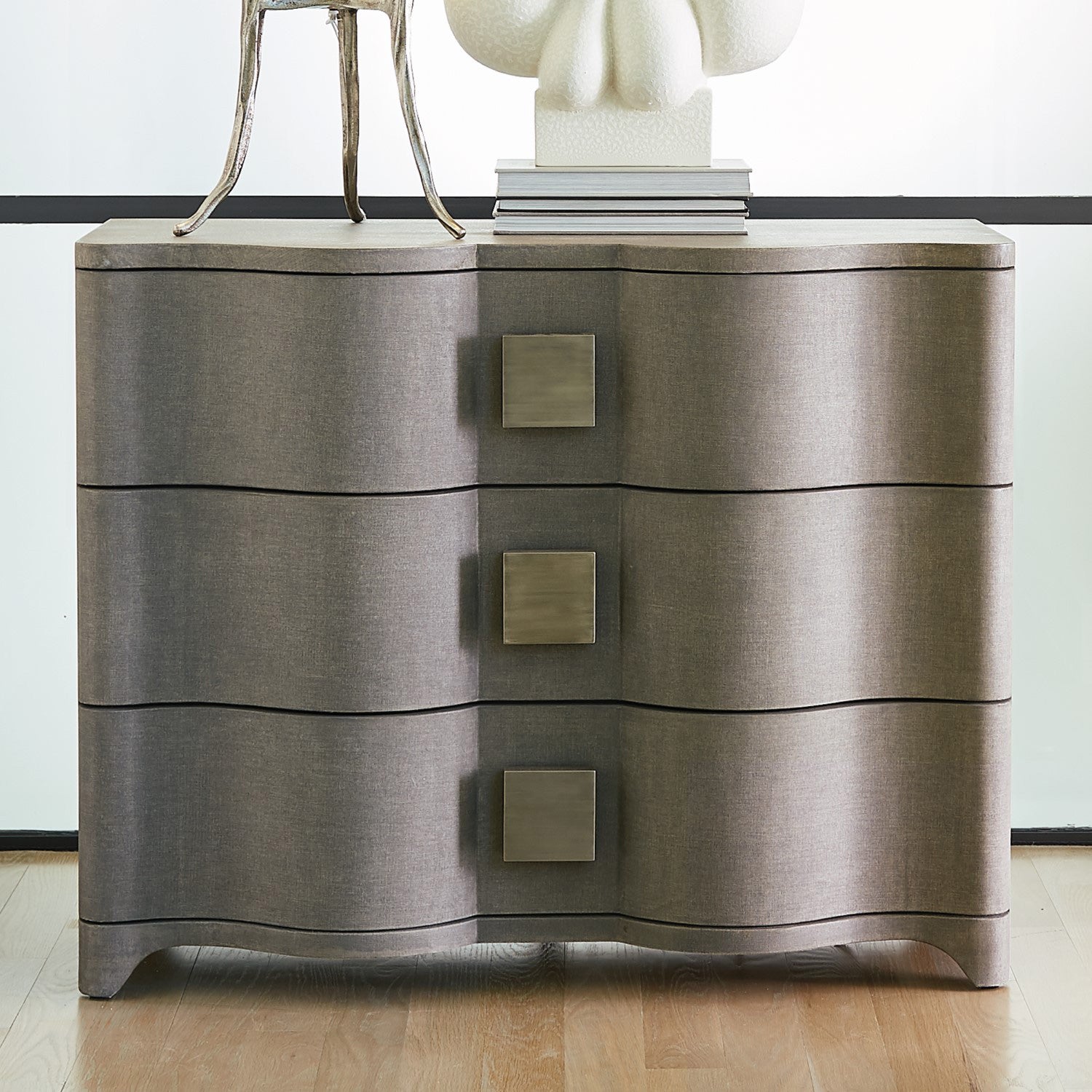 Studio A Toile Linen Gray Chest