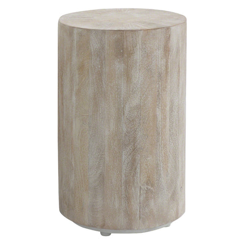 Studio A Driftwood Drum Side Table