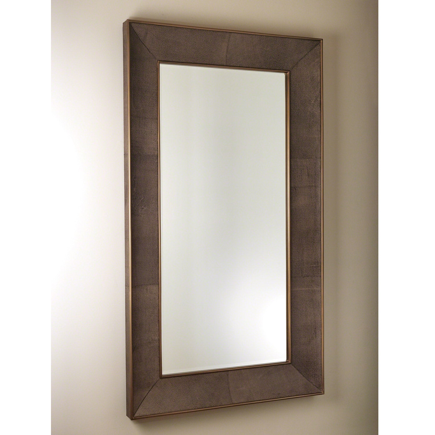 Studio A Churchill Faux Shagreen Leather Floor Mirror