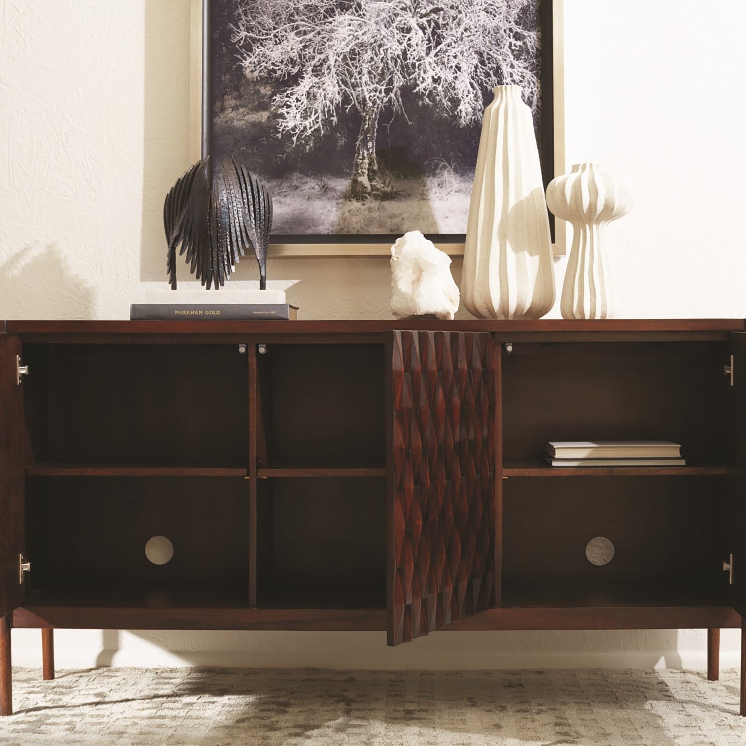 Global Views Kerf Cabinet