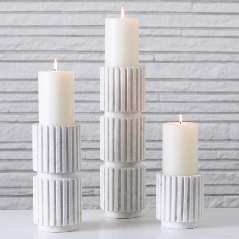 Studio A Channel Pillar Candle Holder