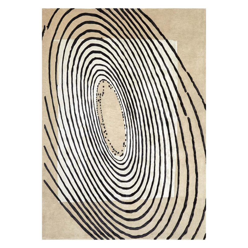 Global Views Concentric Circle Hand Tufted Rug – Paynes Gray