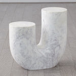 Global Views Marble Tube Accent Table