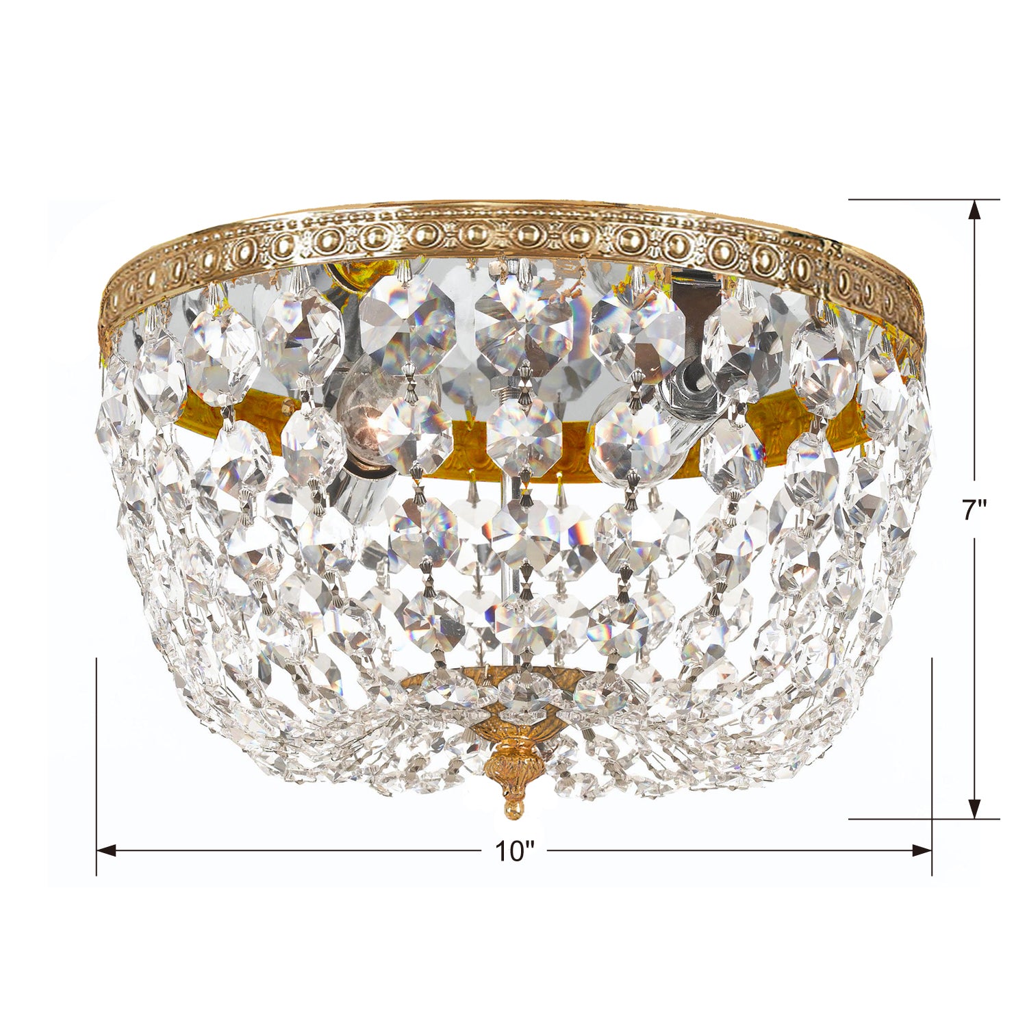 Crystorama Crystal 710 2-Light Flush Ceiling Mount