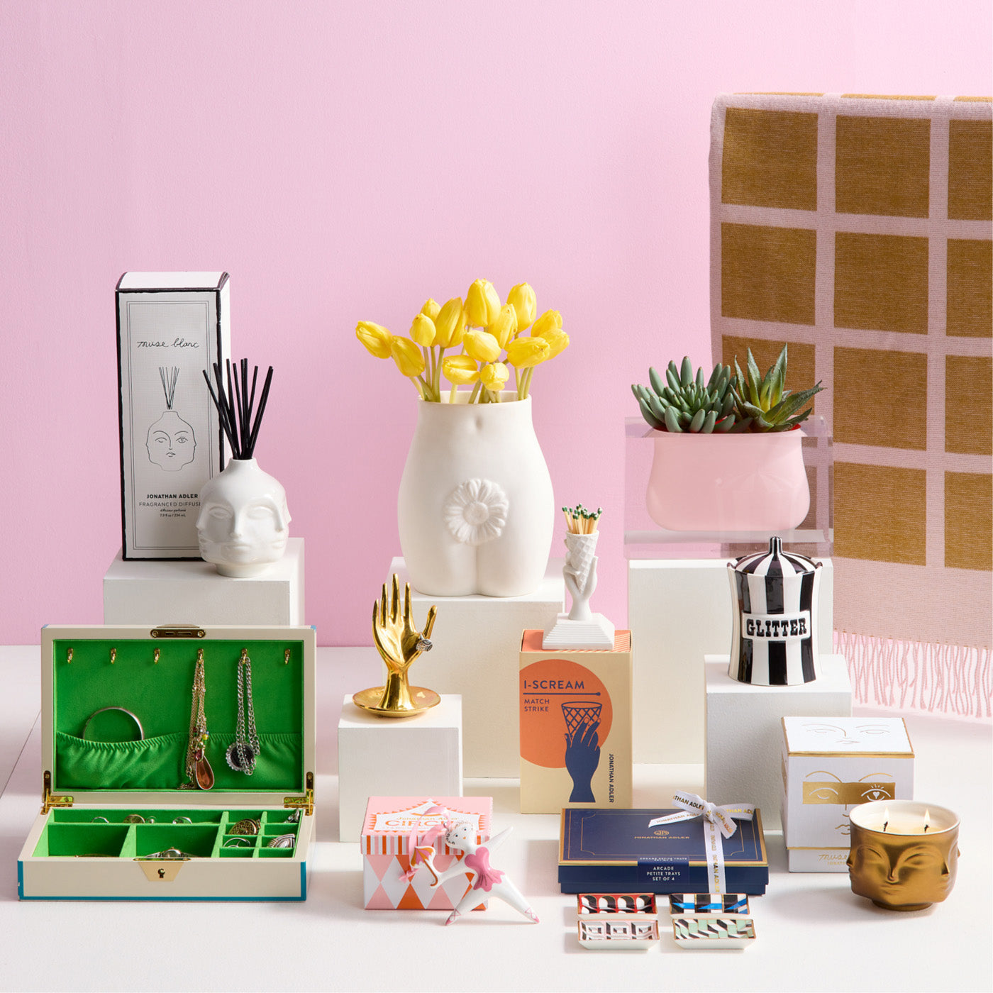 Jonathan Adler Edie Vase Paynes Gray