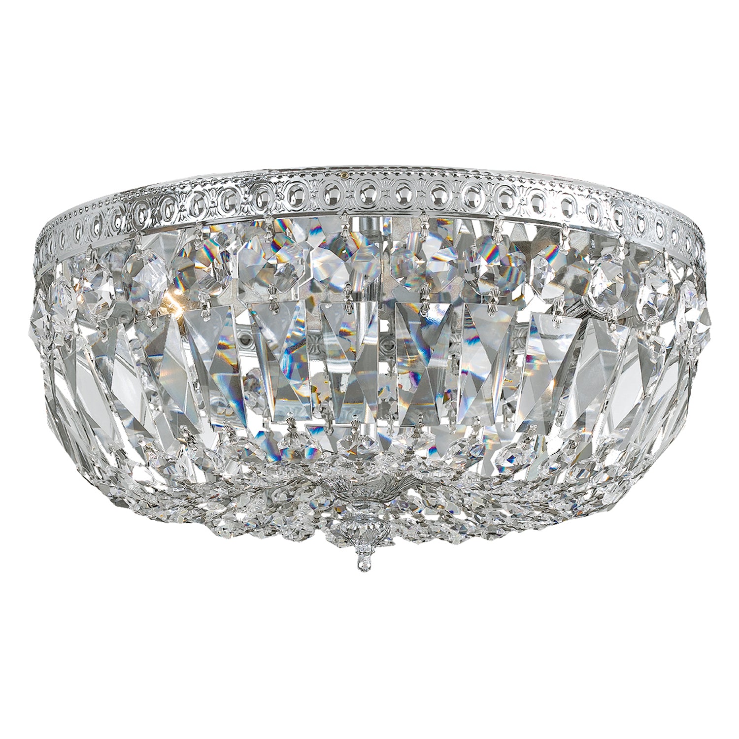 Crystorama Crystal 714 3-Light Flush Ceiling Mount