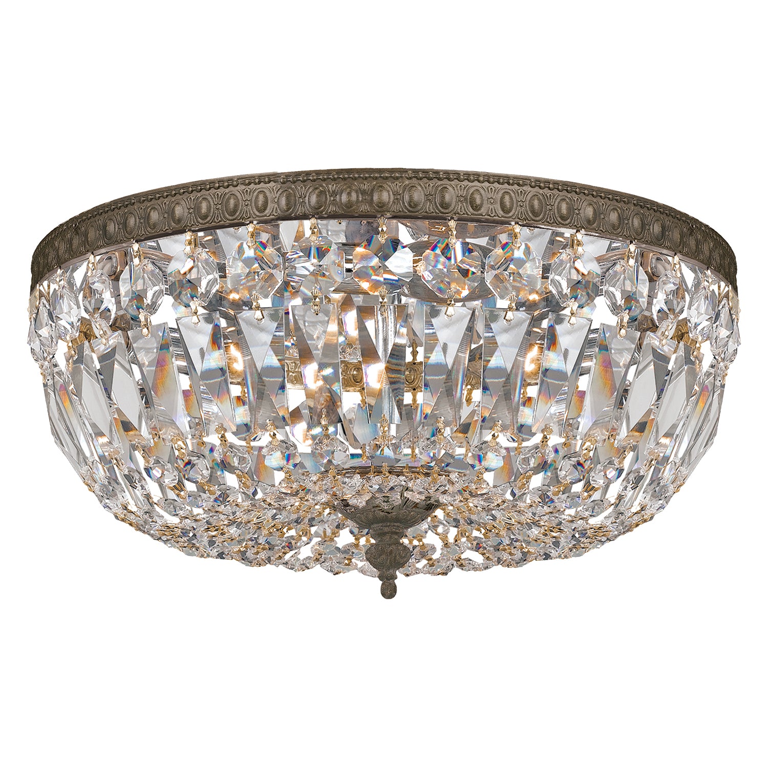 Crystorama Crystal 714 3-Light Flush Ceiling Mount