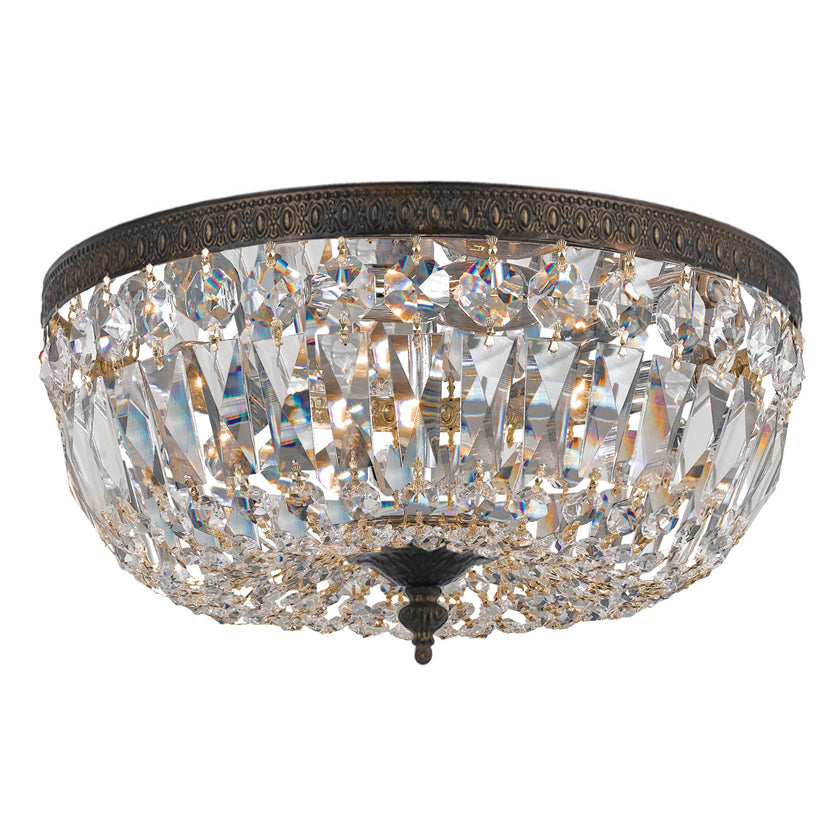Crystorama Crystal 716 3-Light Flush Ceiling Mount