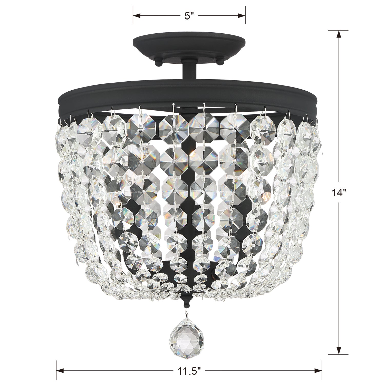 Crystorama Archer Semi Flush Ceiling Mount
