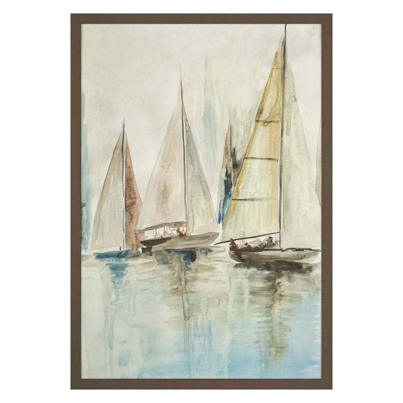Pearce Blue Sailboats III Framed Art