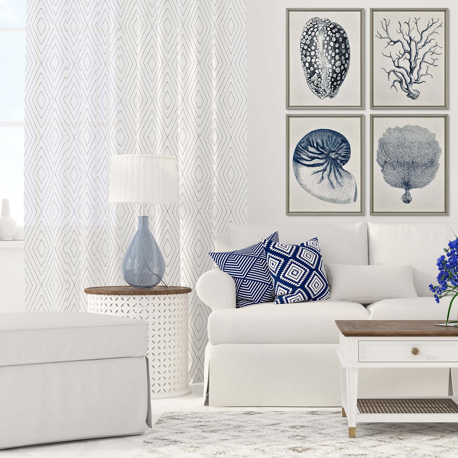 Vision Studio Coastal Framed Art Set of 4