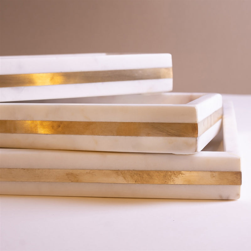 Roger Gold Stripe Marble Tray