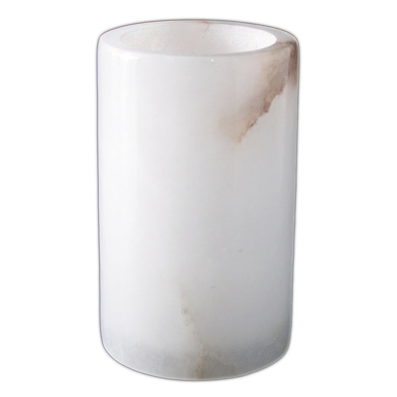 Alabaster Cylinder Hurricane/Votive Candle Holder