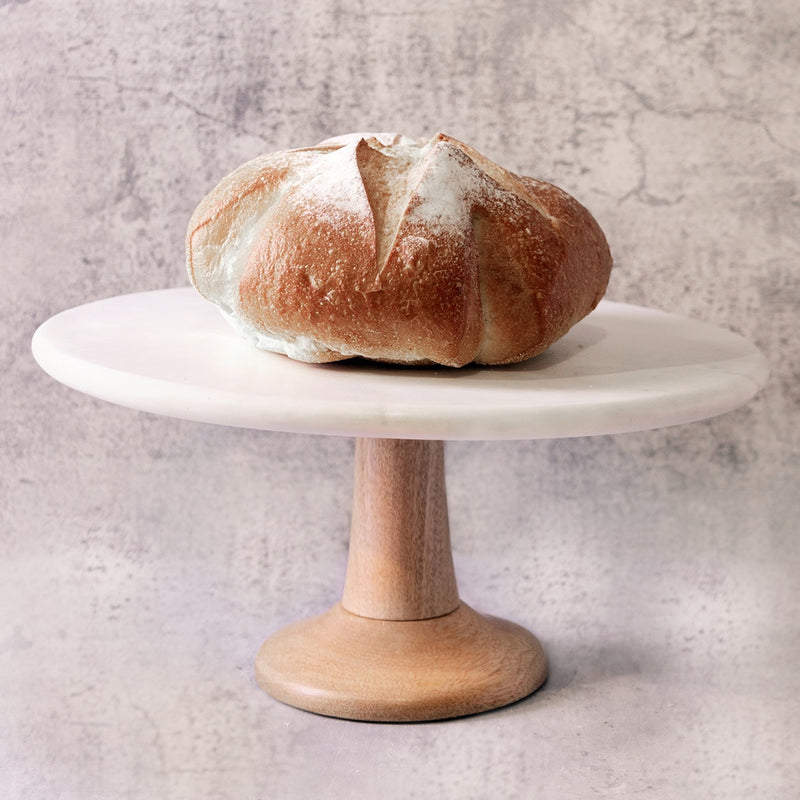 Hannah Round Marble Cake Plate