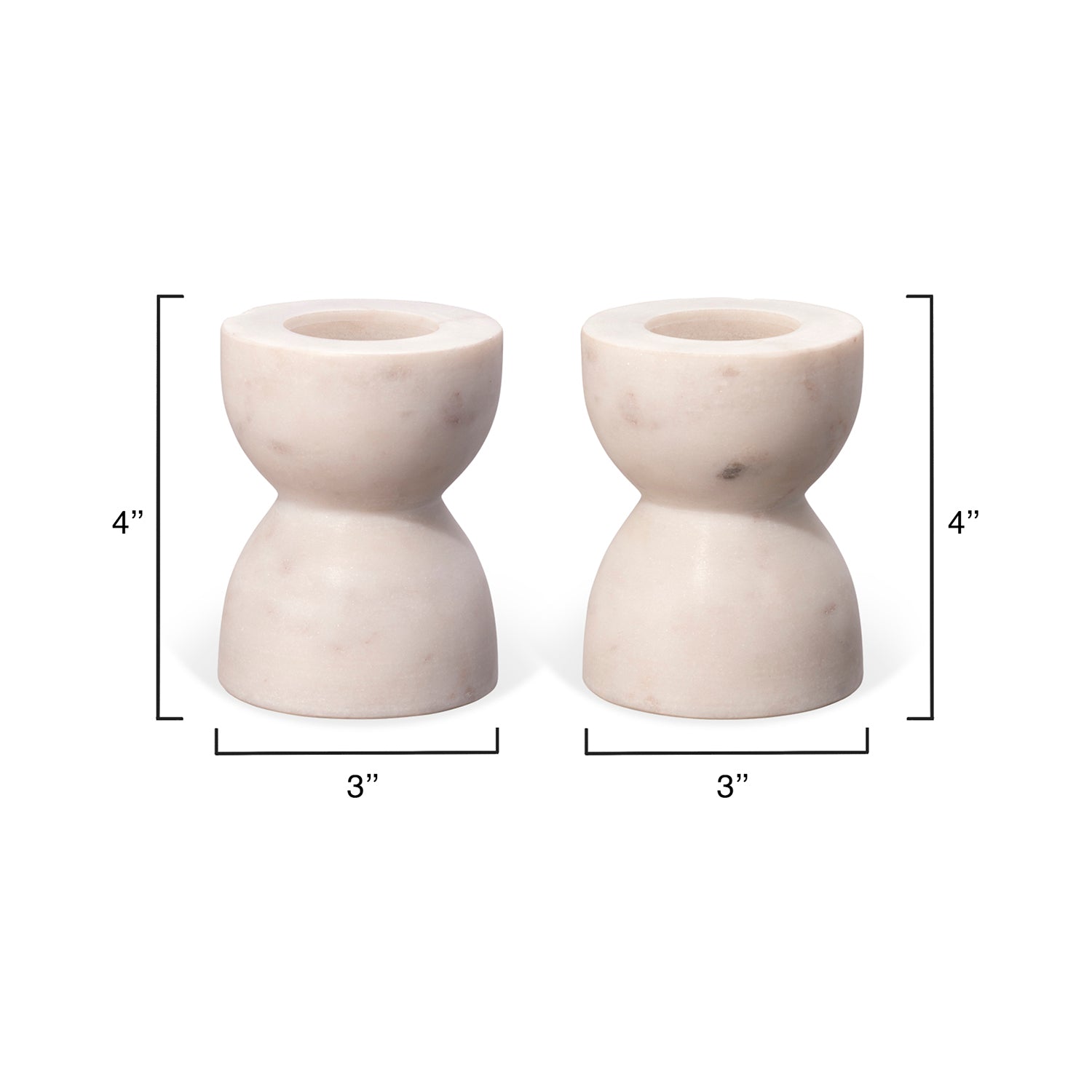 Jamie Young Petit Marble Candlestick Set of 2