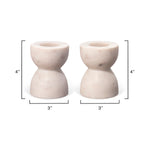 Jamie Young Petit Marble Candlestick Set of 2