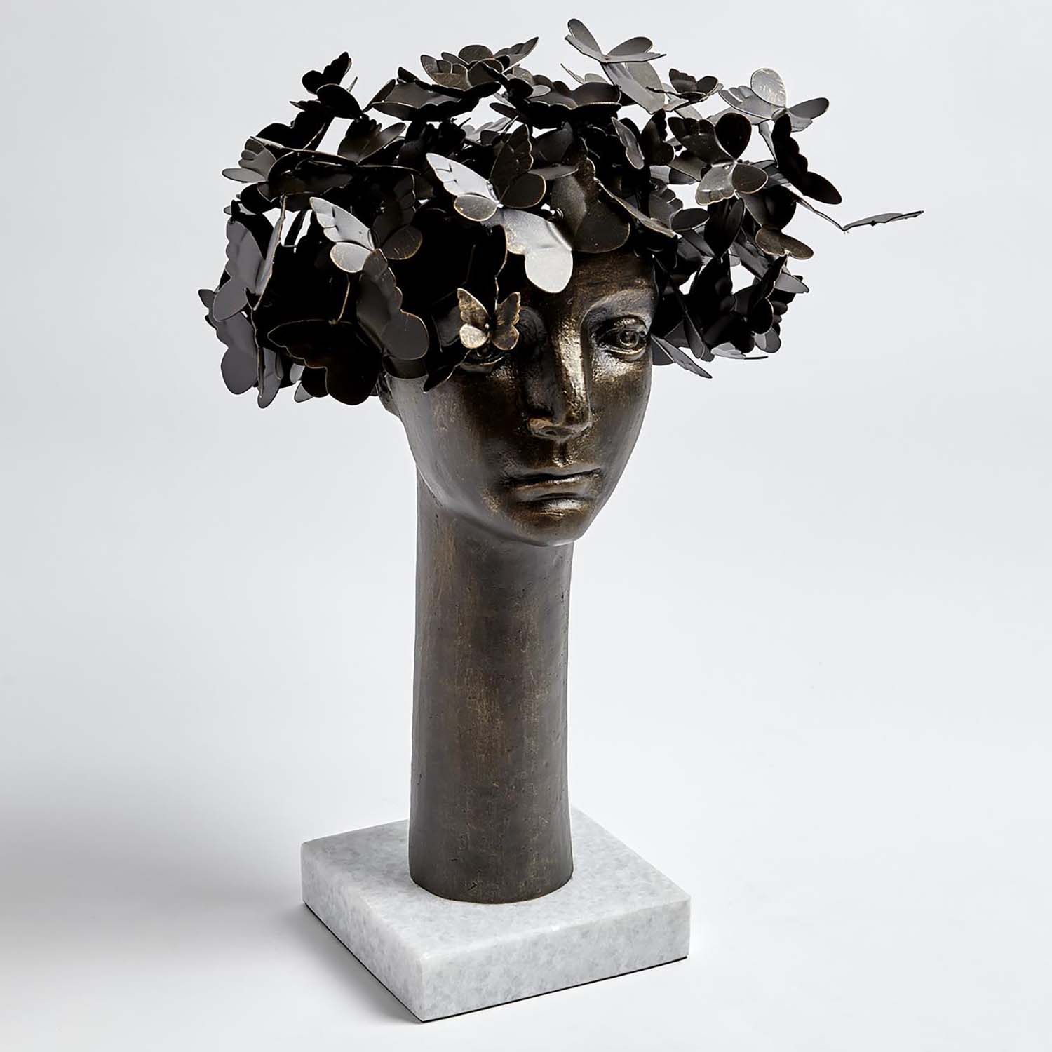 Global Views Butterflies for Brains Sculpture – Paynes Gray