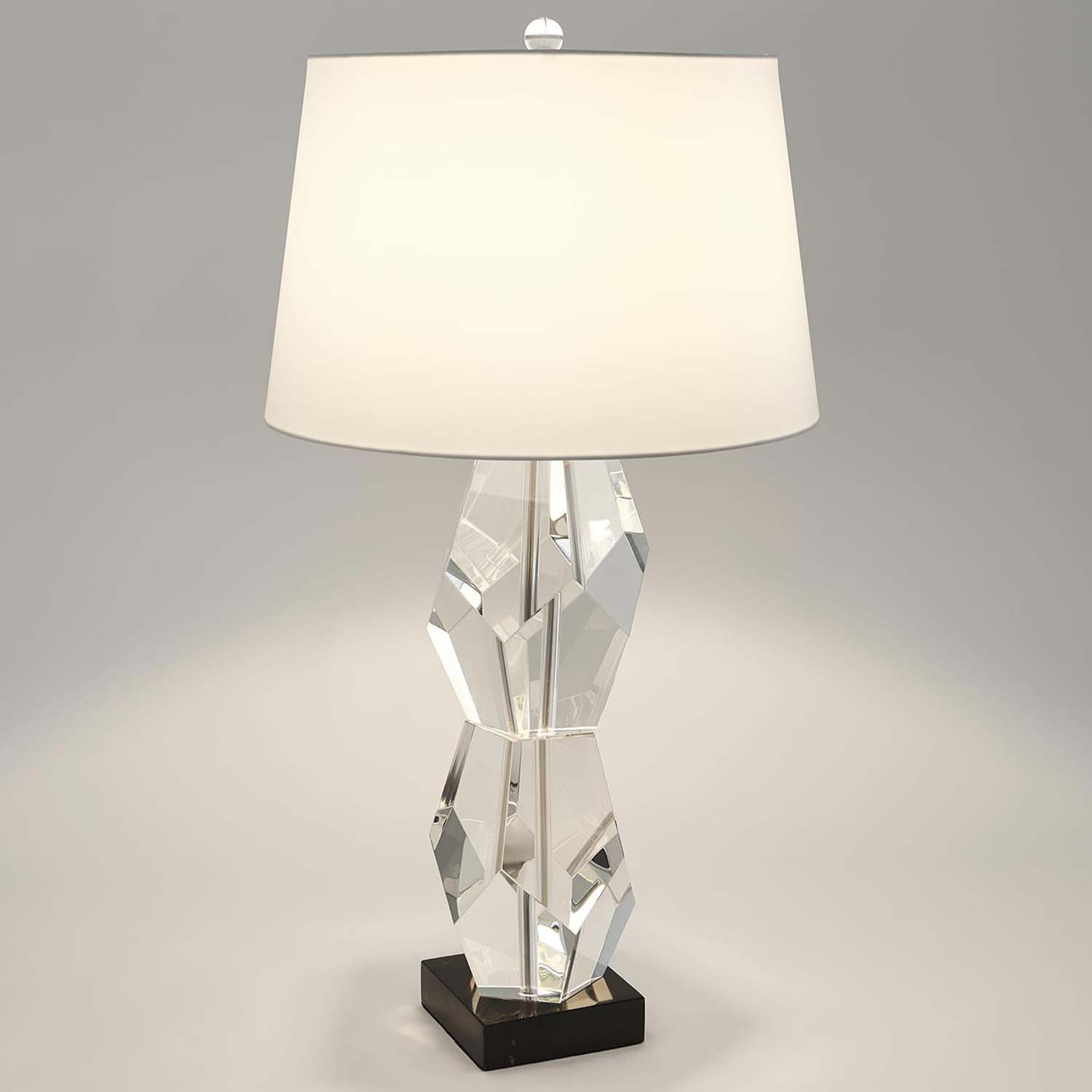 Global Views Facet Block Double Table Lamp