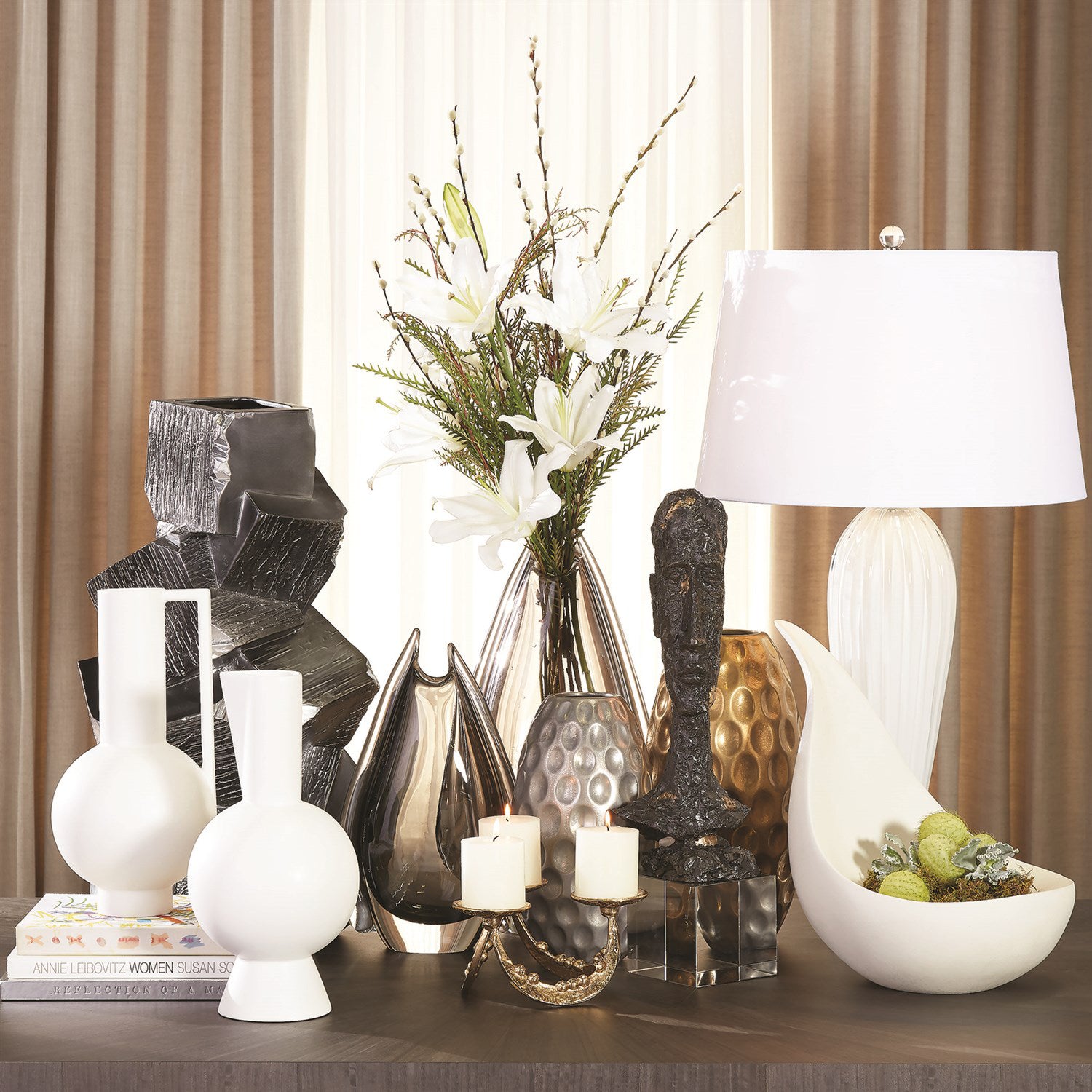 Global Views Teardrop Glass Table Lamp