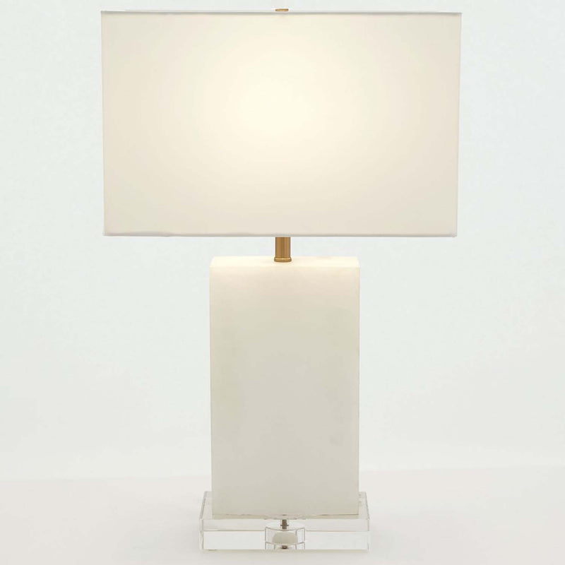 Global Views Alabaster Rectangular Table Lamp