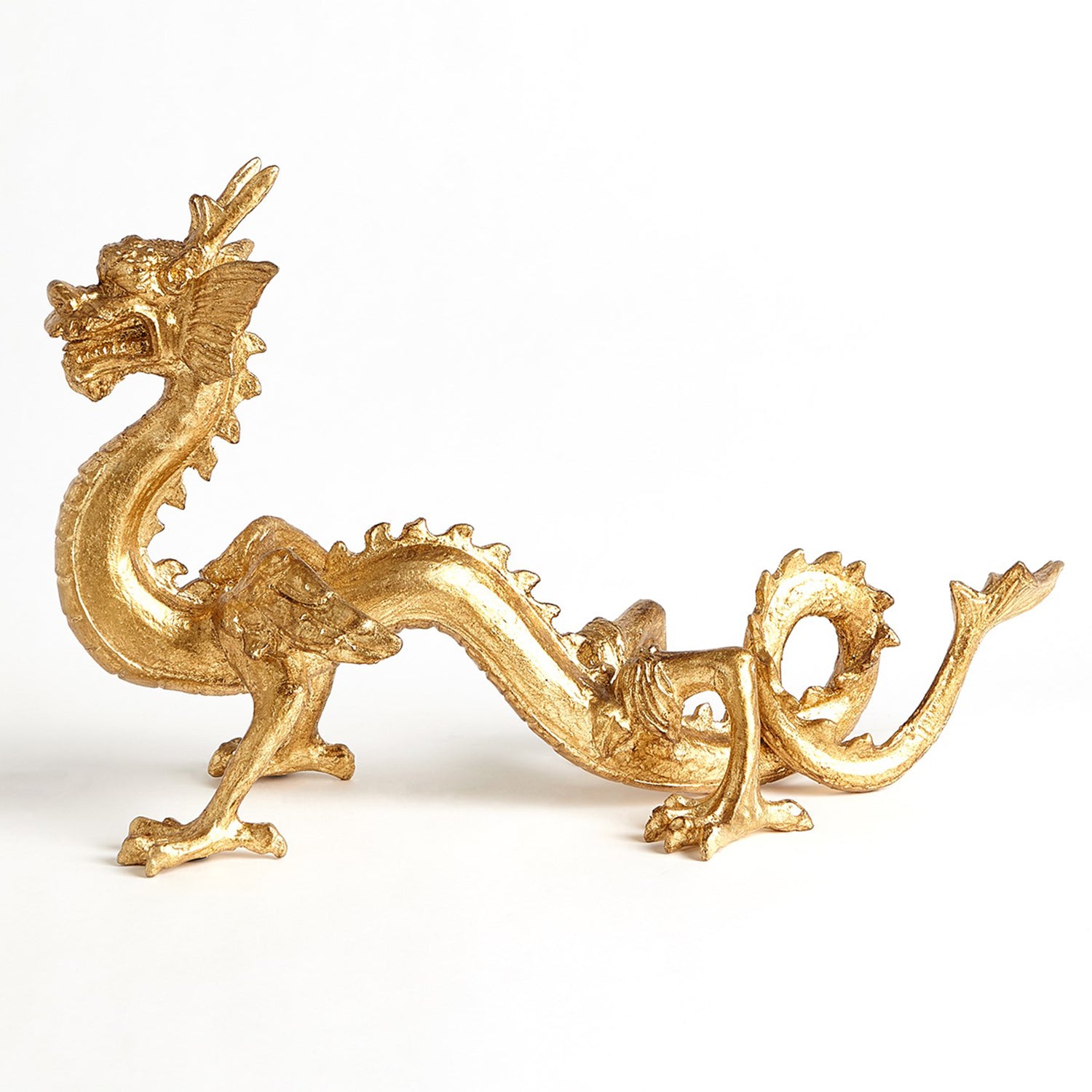 Global Views Standing Dragon Sculpture – Paynes Gray