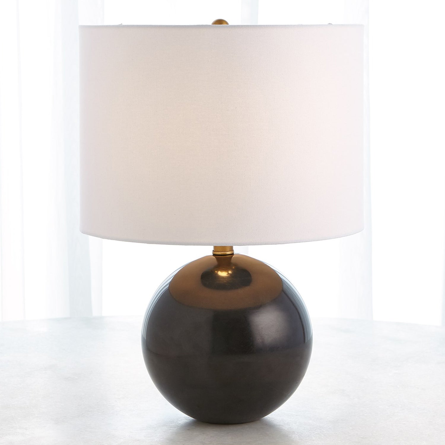 Global Views Marble Sphere Table Lamp
