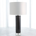Global Views Marble Cylinder Table Lamp