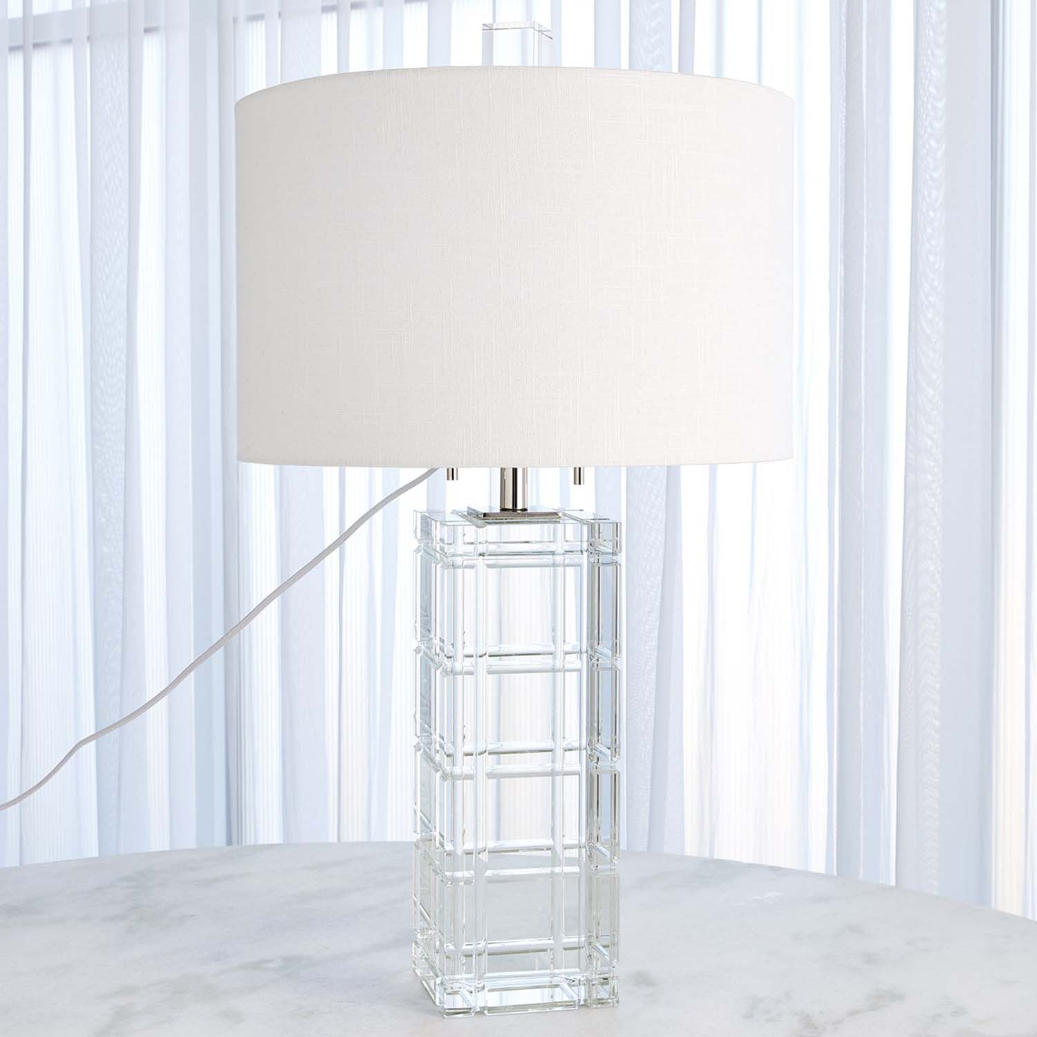 Global Views Crystal Plaid Table Lamp