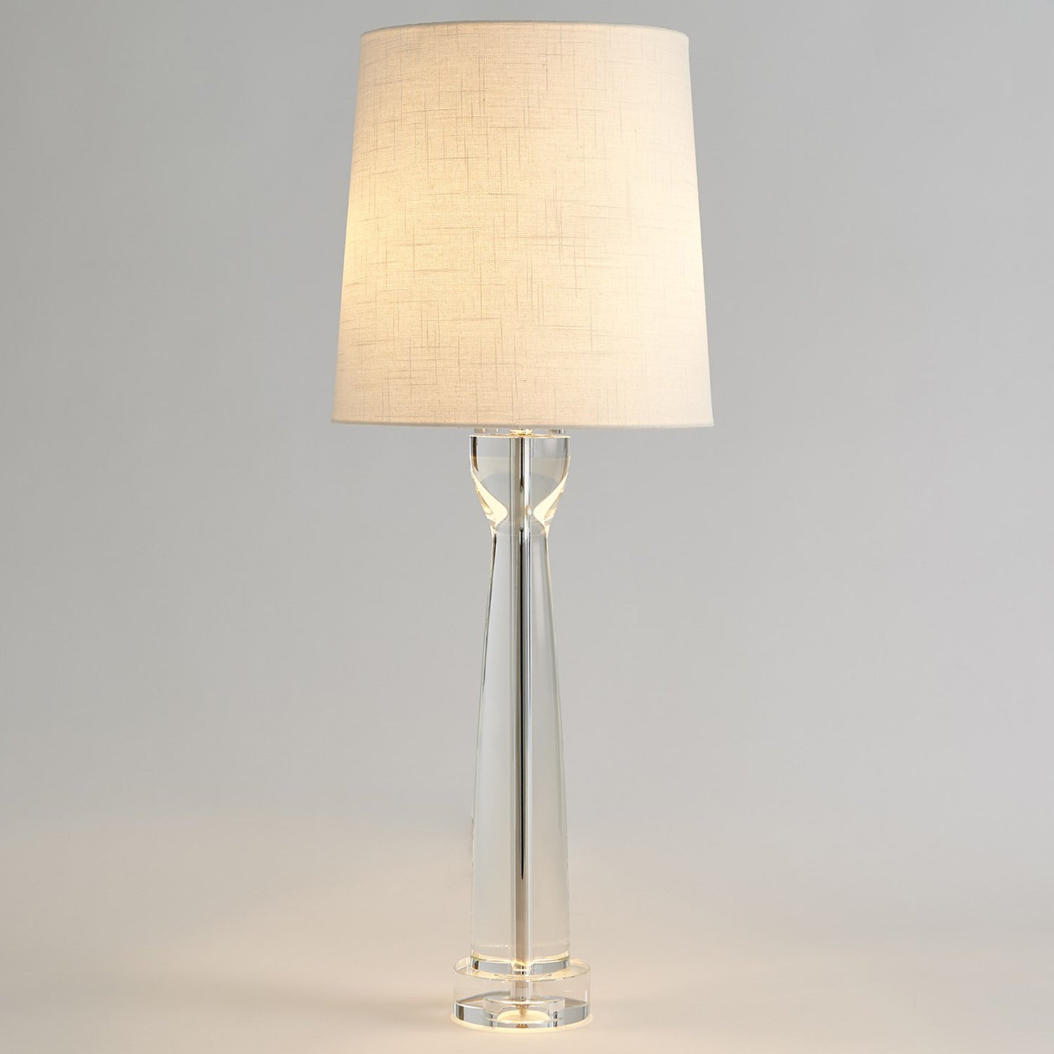 Global Views Modern Crystal Column Table Lamp – Paynes Gray